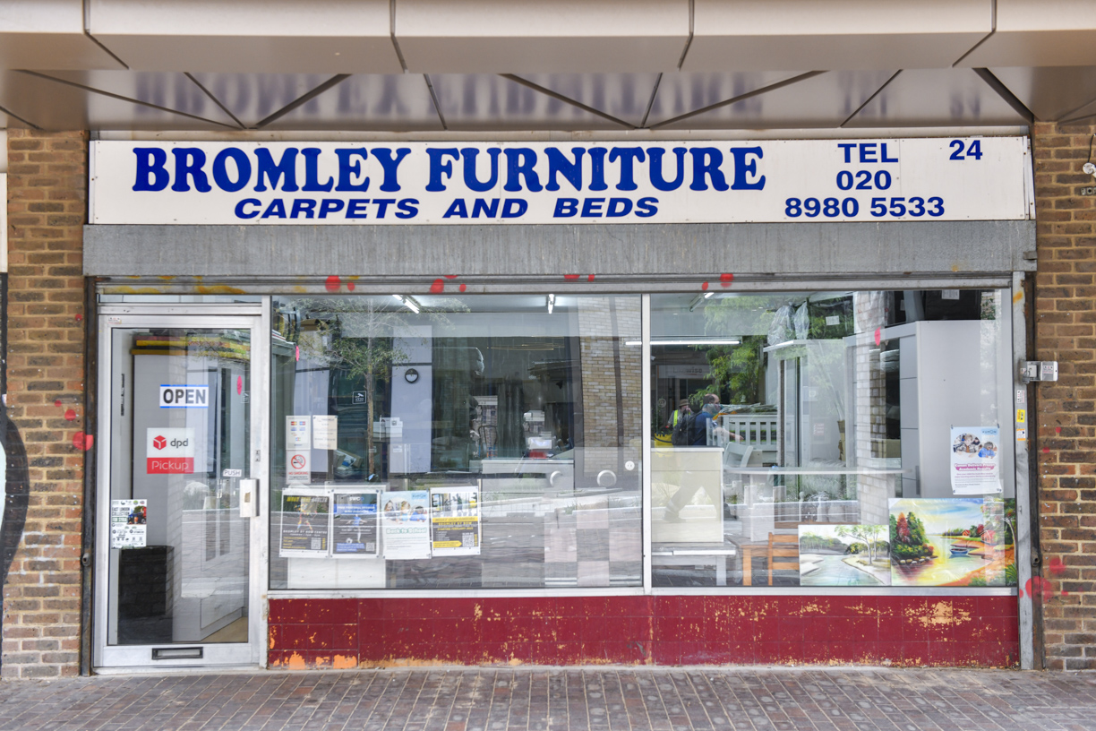 Bromley Furniture shopfront at 24 Stroudley Walk